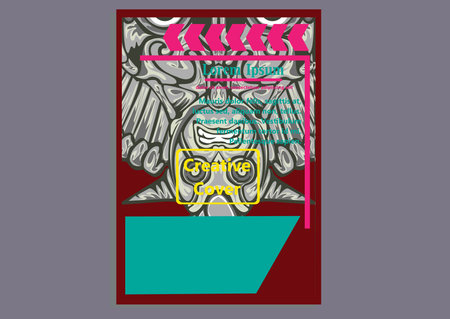 creative display layouts design with Mask as modeling and using pop art coloringのイラスト素材
