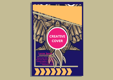 creative display layouts design with Mask as modeling and using pop art coloringのイラスト素材