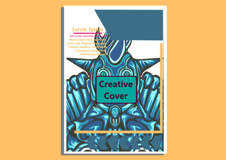 creative display layouts design with Mask as modeling and using pop art coloringのイラスト素材