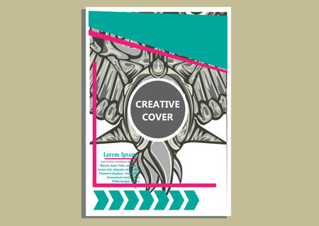 creative display layouts design with Mask as modeling and using pop art coloringのイラスト素材