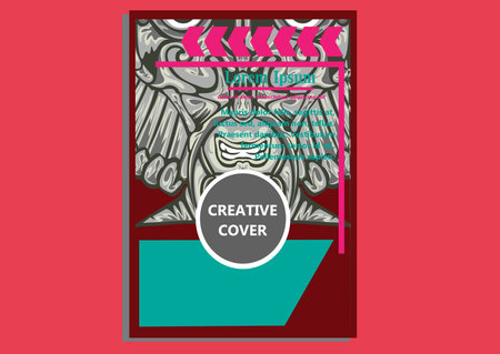 creative display layouts design with Mask as modeling and using pop art coloringのイラスト素材