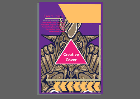 creative display layouts design with Mask as modeling and using pop art coloringのイラスト素材