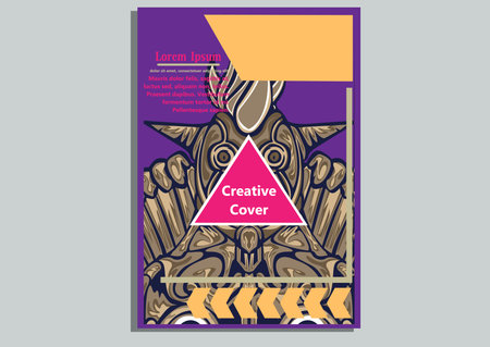 creative display layouts design with Mask as modeling and using pop art coloringのイラスト素材