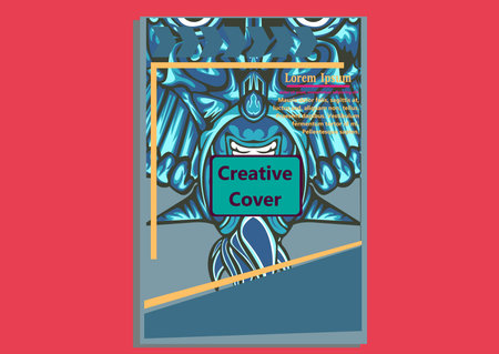 creative display layouts design with Mask as modeling and using pop art coloringのイラスト素材