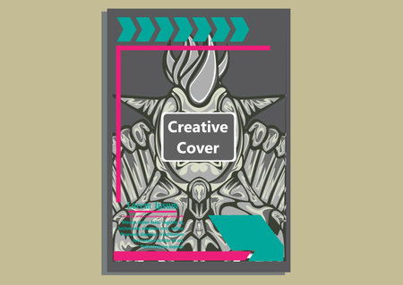 creative display layouts design with Mask as modeling and using pop art coloringのイラスト素材