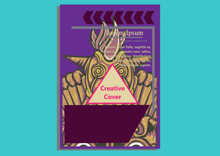 creative display layouts design with Mask as modeling and using pop art coloringのイラスト素材