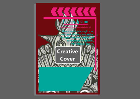 creative display layouts design with Mask as modeling and using pop art coloringのイラスト素材