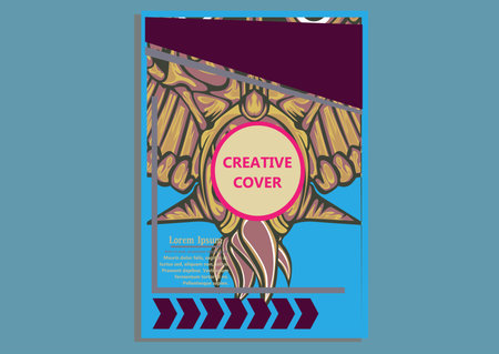 creative display layouts design with Mask as modeling and using pop art coloringのイラスト素材