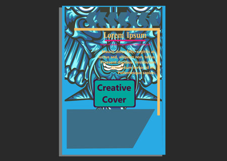 creative display layouts design with Mask as modeling and using pop art coloringのイラスト素材