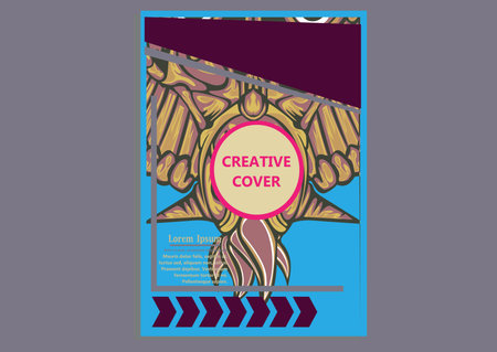 creative display layouts design with Mask as modeling and using pop art coloringのイラスト素材