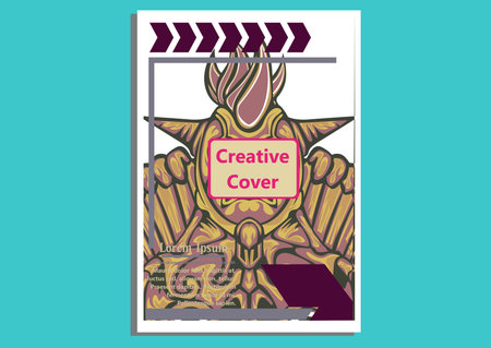 creative display layouts design with Mask as modeling and using pop art coloringのイラスト素材