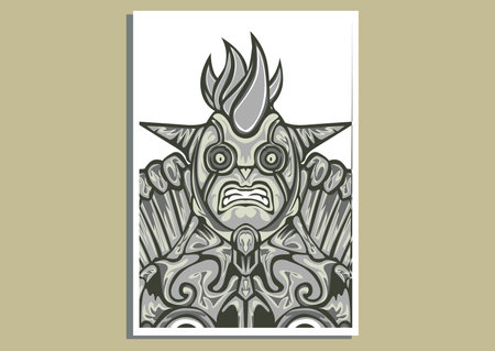 creative display layouts design with Mask as modeling and using pop art coloringのイラスト素材