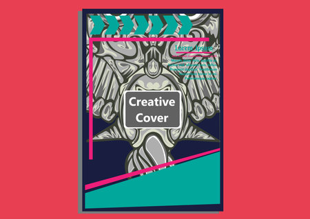 creative display layouts design with Mask as modeling and using pop art coloringのイラスト素材