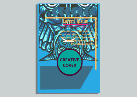 creative display layouts design with Mask as modeling and using pop art coloringのイラスト素材