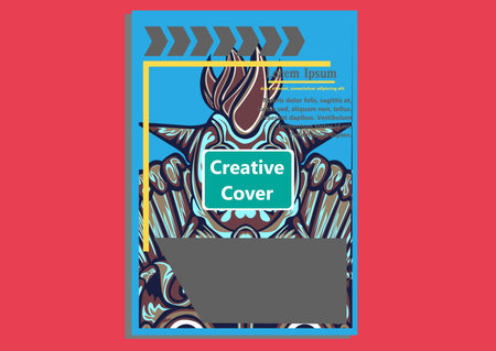 creative display layouts design with Mask as modeling and using pop art coloringのイラスト素材