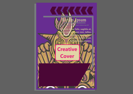 creative display layouts design with Mask as modeling and using pop art coloringのイラスト素材