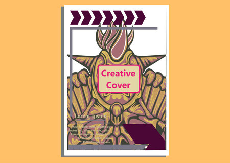 creative display layouts design with Mask as modeling and using pop art coloringのイラスト素材