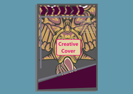 creative display layouts design with Mask as modeling and using pop art coloringのイラスト素材