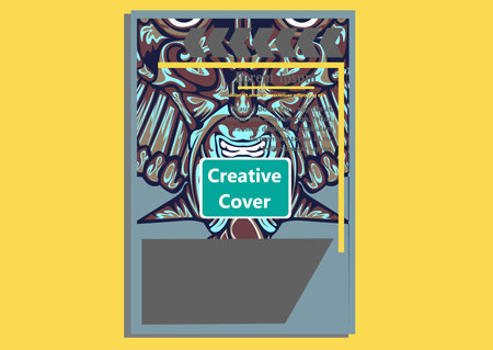 creative display layouts design with Mask as modeling and using pop art coloringのイラスト素材