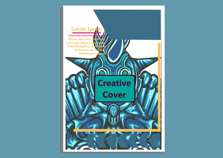 creative display layouts design with Mask as modeling and using pop art coloringのイラスト素材