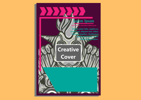 creative display layouts design with Mask as modeling and using pop art coloringのイラスト素材