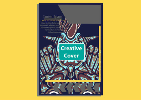 creative display layouts design with Mask as modeling and using pop art coloringのイラスト素材