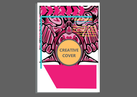 creative display layouts design with Mask as modeling and using pop art coloringのイラスト素材