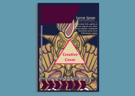 creative display layouts design with Mask as modeling and using pop art coloringのイラスト素材