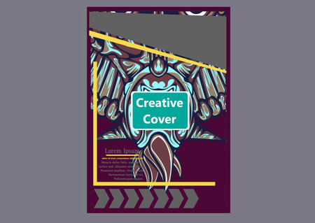 creative display layouts design with Mask as modeling and using pop art coloringのイラスト素材