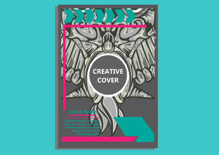 creative display layouts design with Mask as modeling and using pop art coloringのイラスト素材