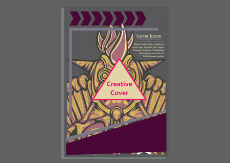 creative display layouts design with Mask as modeling and using pop art coloringのイラスト素材
