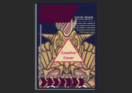 creative display layouts design with Mask as modeling and using pop art coloringのイラスト素材