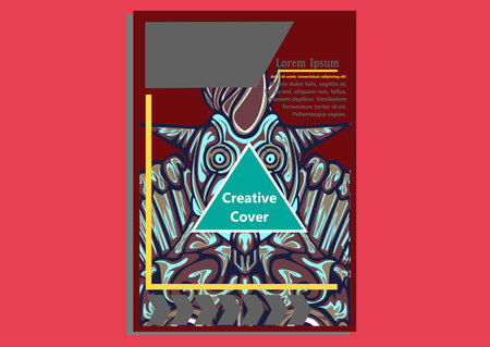 creative display layouts design with Mask as modeling and using pop art coloringのイラスト素材