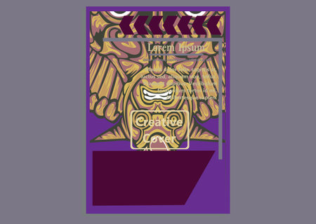 creative display layouts design with Mask as modeling and using pop art coloringのイラスト素材