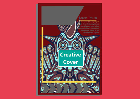 creative display layouts design with Mask as modeling and using pop art coloringのイラスト素材