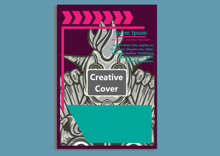 creative display layouts design with Mask as modeling and using pop art coloringのイラスト素材