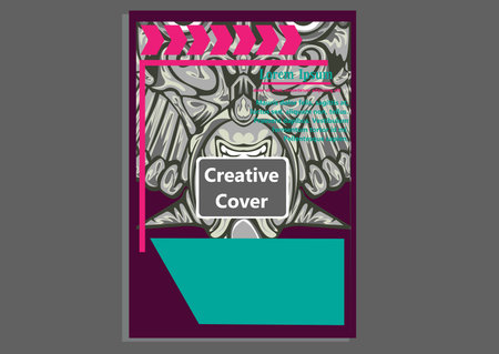creative display layouts design with Mask as modeling and using pop art coloringのイラスト素材