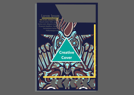 creative display layouts design with Mask as modeling and using pop art coloringのイラスト素材