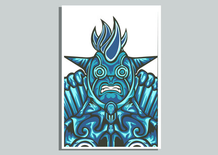 creative display layouts design with Mask as modeling and using pop art coloringのイラスト素材