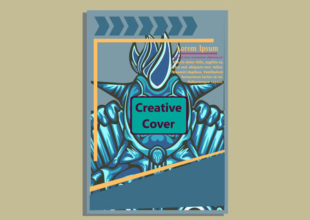 creative display layouts design with Mask as modeling and using pop art coloringのイラスト素材