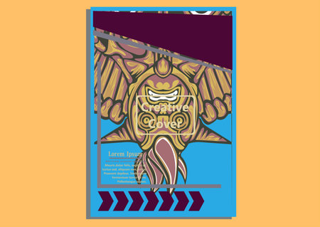 creative display layouts design with Mask as modeling and using pop art coloringのイラスト素材