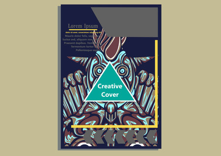 creative display layouts design with Mask as modeling and using pop art coloringのイラスト素材