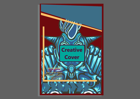 creative display layouts design with Mask as modeling and using pop art coloringのイラスト素材