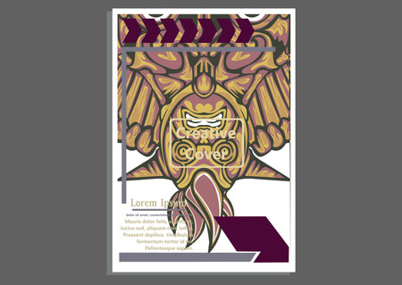 creative display layouts design with Mask as modeling and using pop art coloringのイラスト素材