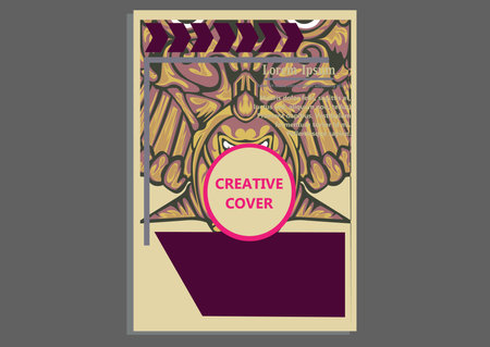 creative display layouts design with Mask as modeling and using pop art coloringのイラスト素材