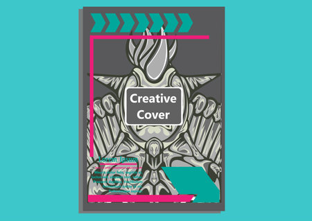 creative display layouts design with Mask as modeling and using pop art coloringのイラスト素材