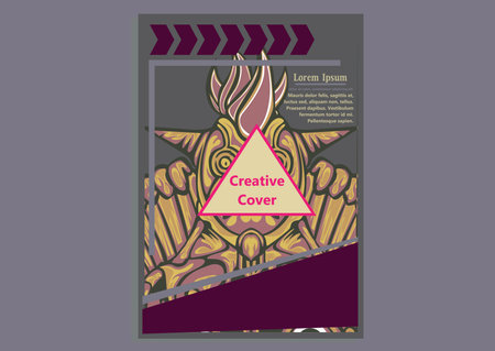 creative display layouts design with Mask as modeling and using pop art coloringのイラスト素材
