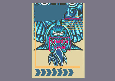 creative display layouts design with Mask as modeling and using pop art coloringのイラスト素材