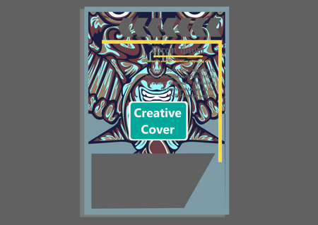 creative display layouts design with Mask as modeling and using pop art coloringのイラスト素材