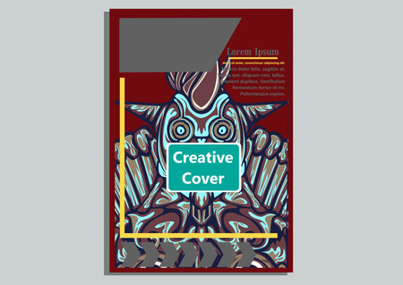 creative display layouts design with Mask as modeling and using pop art coloringのイラスト素材